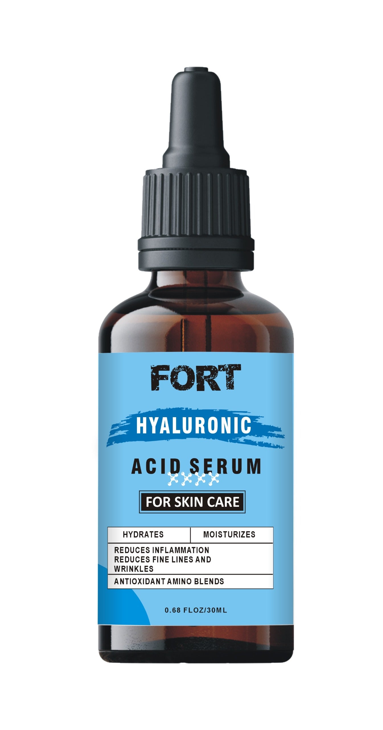 FORT Hyaluronic Acid Face Serum Skin Care Products for Glowing Skin and