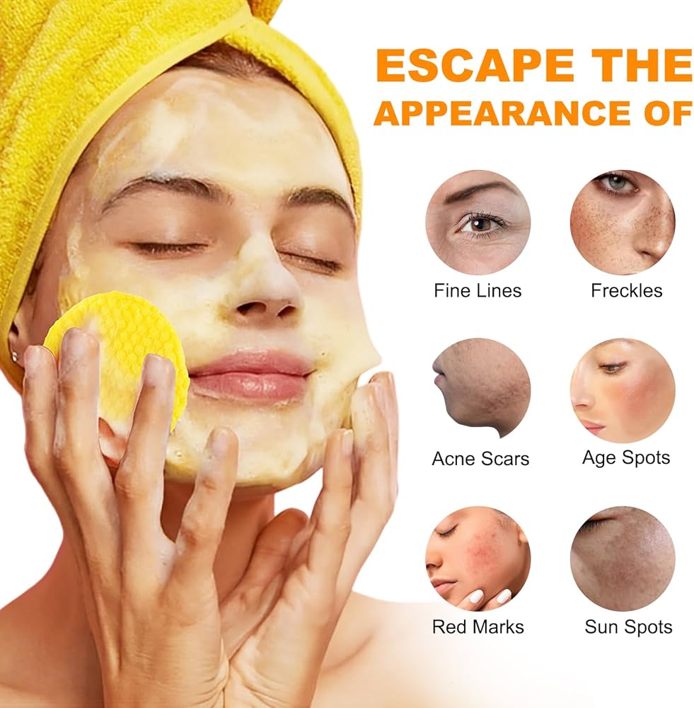 Turmeric Cleansing Pads for Dark Spots, Kojic Acid Exfoliating